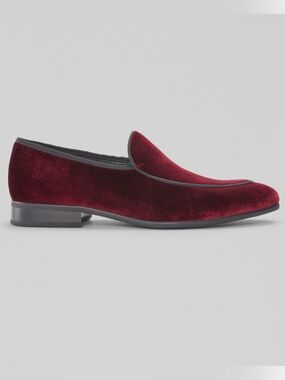 Moretti Verona Velvet Smoking Loafers Burgundy Men’s Size 12D